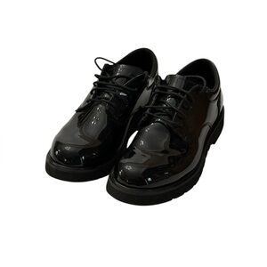 Bates Black High Gloss Uniform Dress Oxford Lace Up Shoes‎ E22141 Men’s SZ 10M